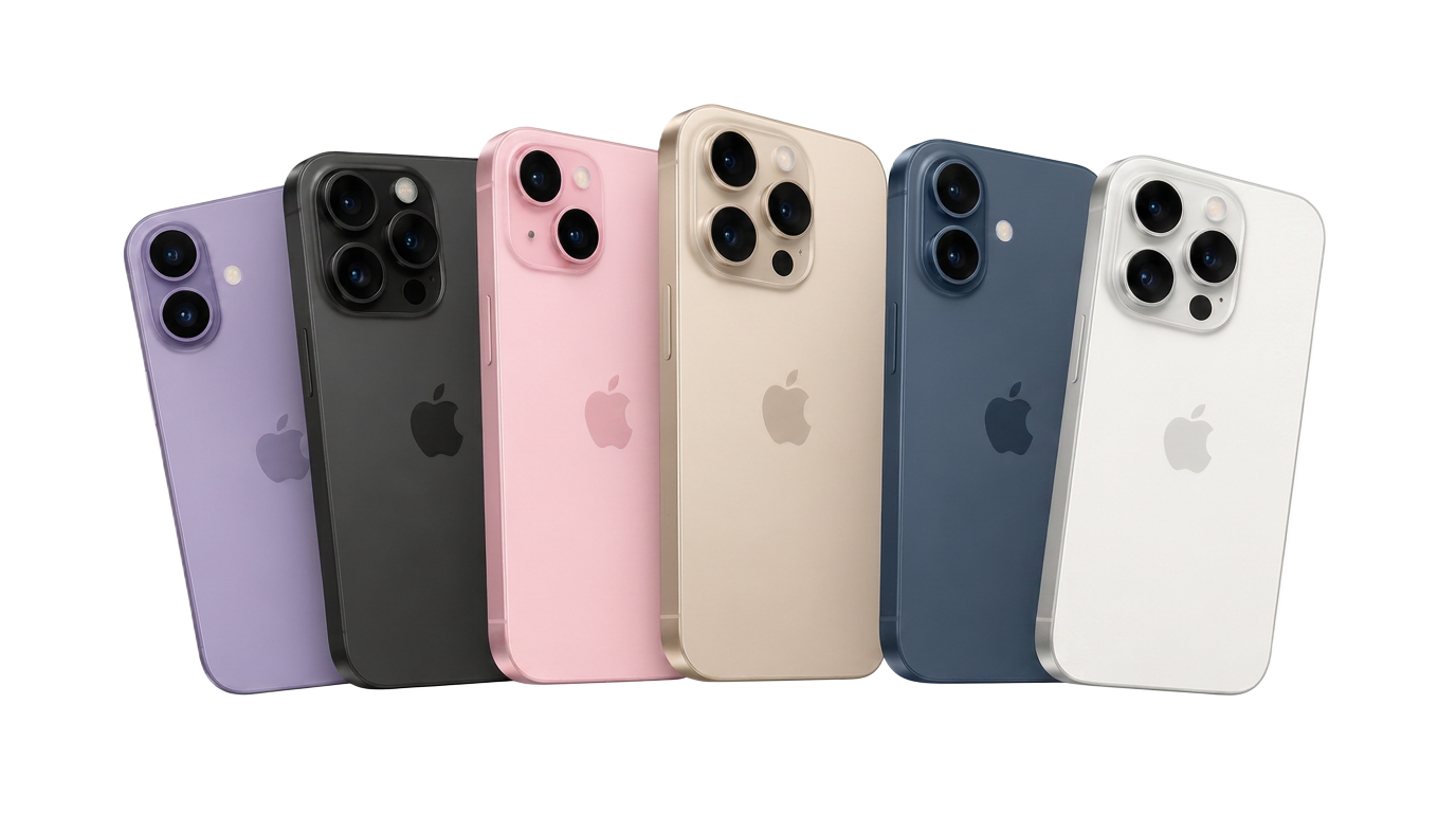 Varios modelos de iPhone en diferentes colores